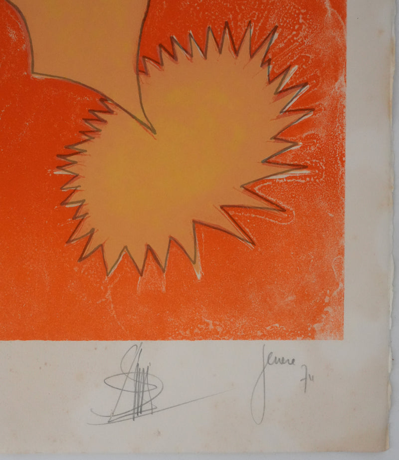 Jean-Philippe JENERE : Composition solaire, Lithographie originale signée