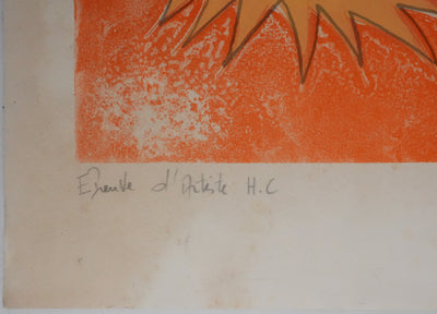 Jean-Philippe JENERE : Composition solaire, Lithographie originale signée