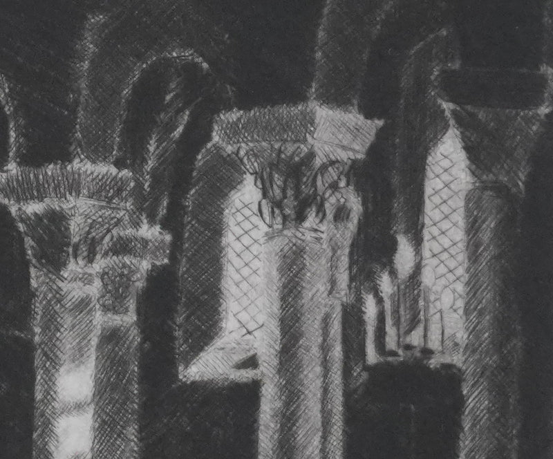 Camille COMBE : Un rai de lumière, Gravure originale signée