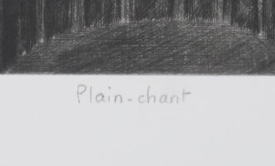 Camille COMBE : Plain chant, Gravure originale signée