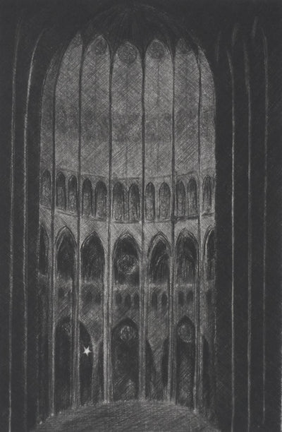 Camille COMBE : Plain chant, Gravure originale signée