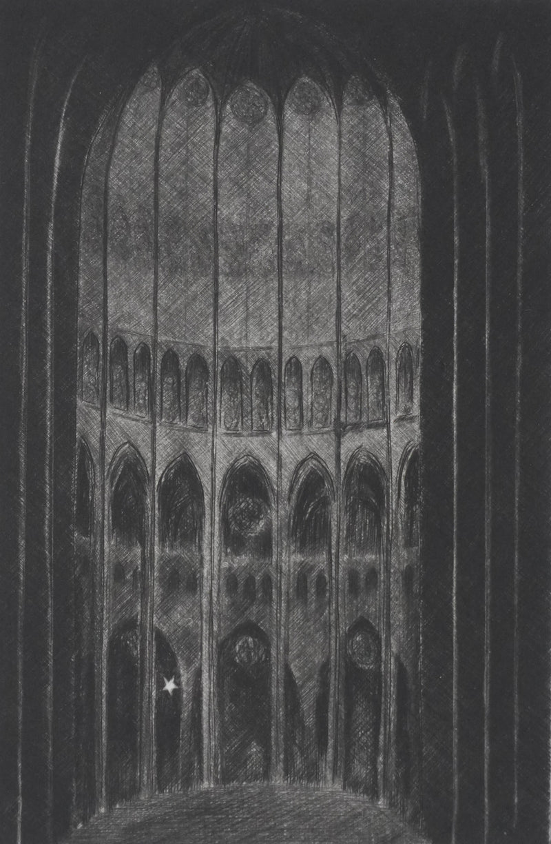 Camille COMBE : Plain chant, Gravure originale signée