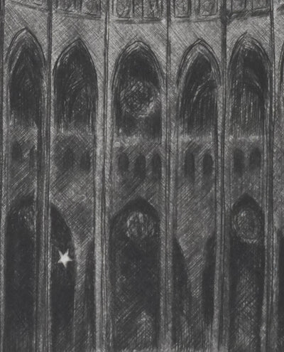 Camille COMBE : Plain chant, Gravure originale signée