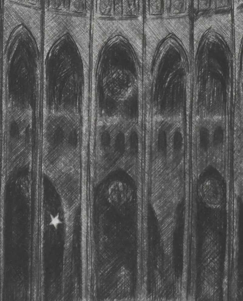 Camille COMBE : Plain chant, Gravure originale signée