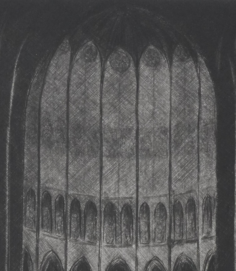 Camille COMBE : Plain chant, Gravure originale signée