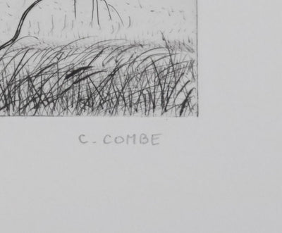 Camille COMBE : Crinières au vent, Gravure originale signée