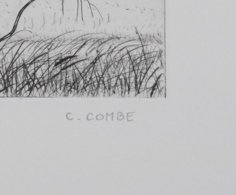 Camille COMBE : Crinières au vent, Gravure originale signée