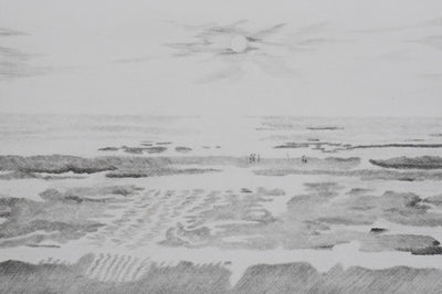 Camille COMBE : Marée basse illuminée, Gravure originale signée