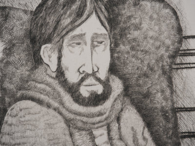Enrique MARIN MUNOZ : L'heure du thé, Gravure originale signée