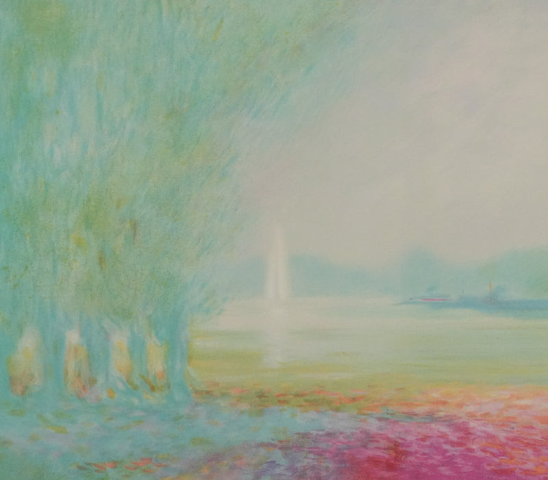 Claude MANOUKIAN : Dans la prairie, Lithographie originale signée