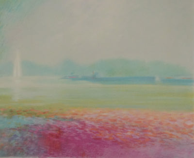 Claude MANOUKIAN : Dans la prairie, Lithographie originale signée