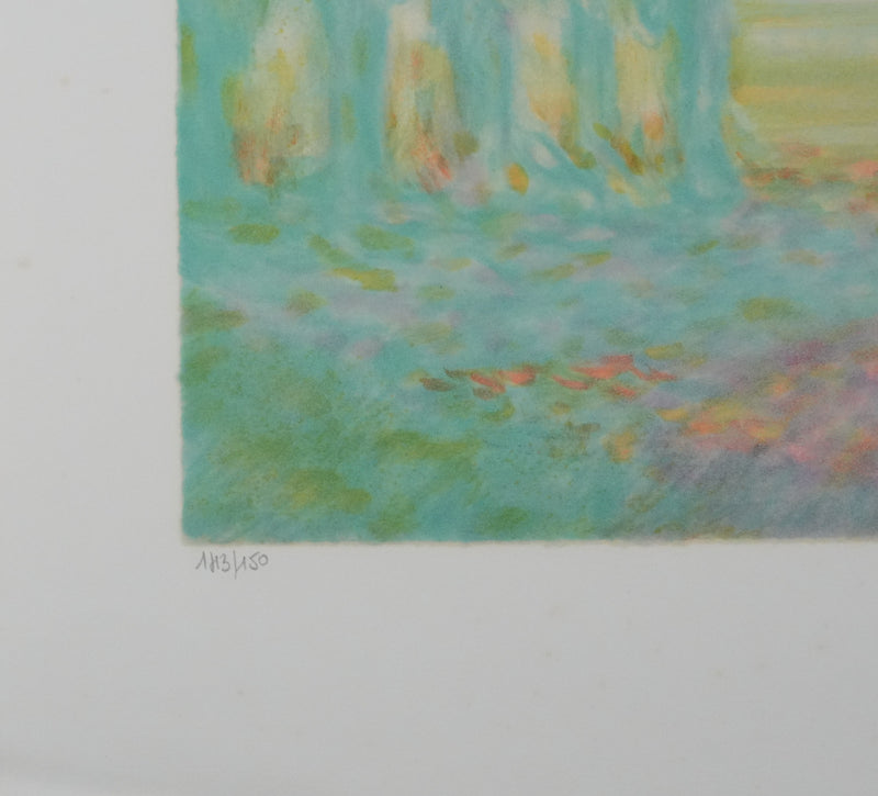 Claude MANOUKIAN : Dans la prairie, Lithographie originale signée