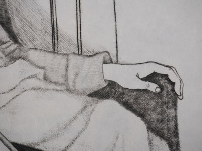 Enrique MARIN MUNOZ : L'heure du thé (Japon), Gravure originale signée