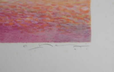 Claude MANOUKIAN : Dans la prairie, Lithographie originale signée