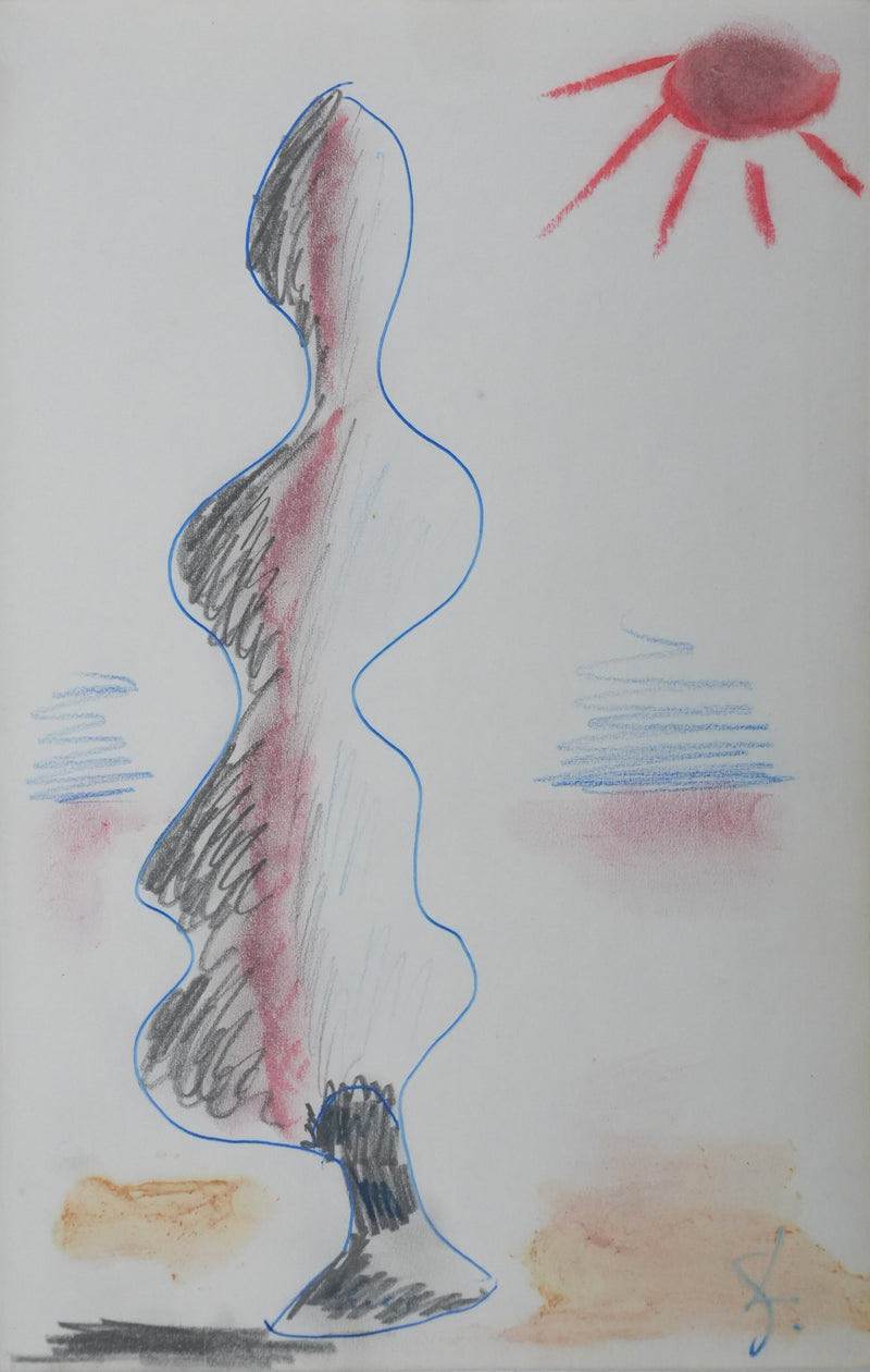 Serge LIFAR : Arbre danseur, Dessin original signé