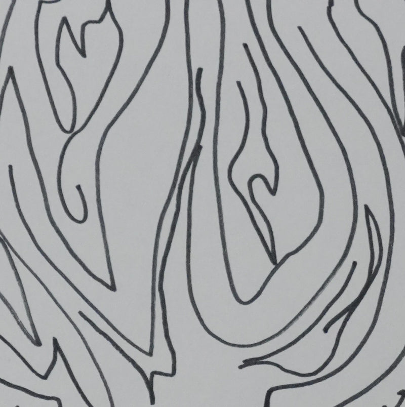 Jean LOIRET : Arbre enflammé, Dessin original signé
