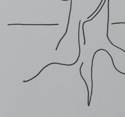 Jean LOIRET : Arbre enflammé, Dessin original signé
