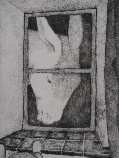 Enrique MARIN MUNOZ : Le souper (japon), Gravure originale signée
