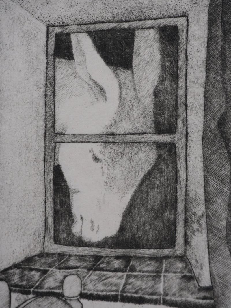 Enrique MARIN MUNOZ : Le souper (japon), Gravure originale signée