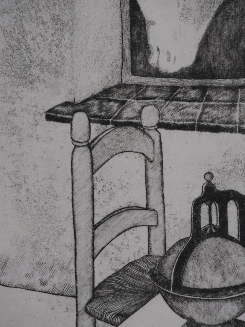 Enrique MARIN MUNOZ : Le souper (japon), Gravure originale signée