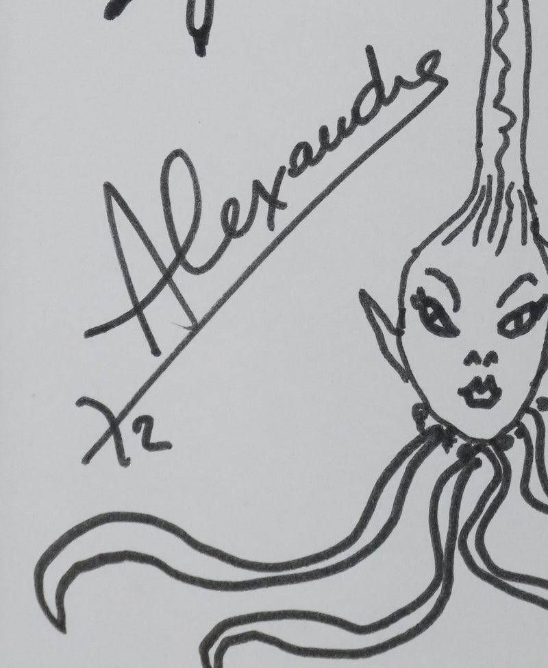 Autographe original de ALEXANDRE (photo de détail 2) - Crédit photo : Galerie Art.Paris