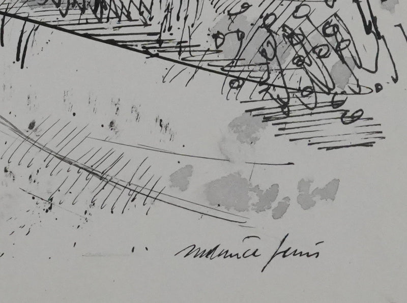 Maurice GENIS : Petit sous-bois, Dessin original signé