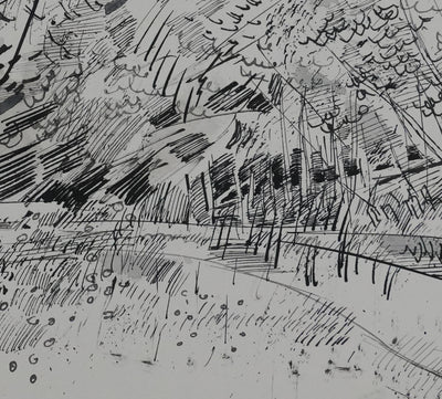 Maurice GENIS : Petit sous-bois, Dessin original signé