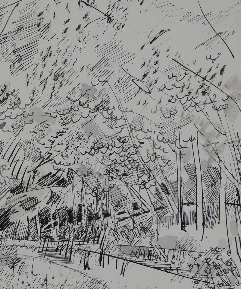 Maurice GENIS : Petit sous-bois, Dessin original signé