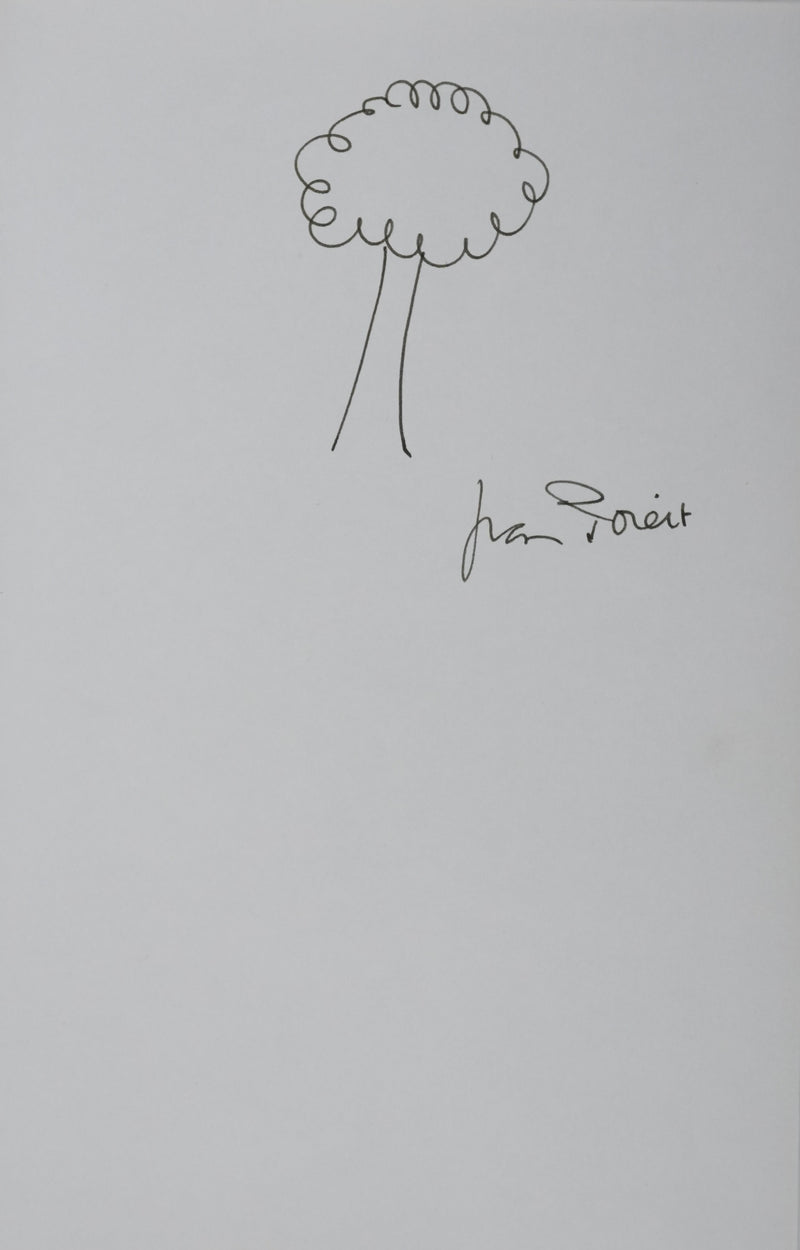 Jean POIRET : Arbre mouton, Autographe et dessin original signé