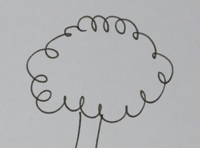 Jean POIRET : Arbre mouton, Autographe et dessin original signé