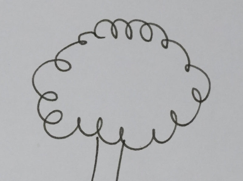 Jean POIRET : Arbre mouton, Autographe et dessin original signé