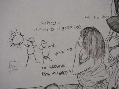 Enrique MARIN MUNOZ : Dans la rue à Séville, Gravure originale signée
