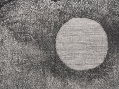 Enrique MARIN MUNOZ : Végétation au bord du lac, Gravure originale signée