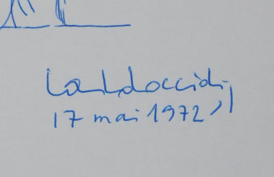 Autographe original de Carlo COCCIOLI (photo de détail 3) - Crédit photo : Galerie Art.Paris