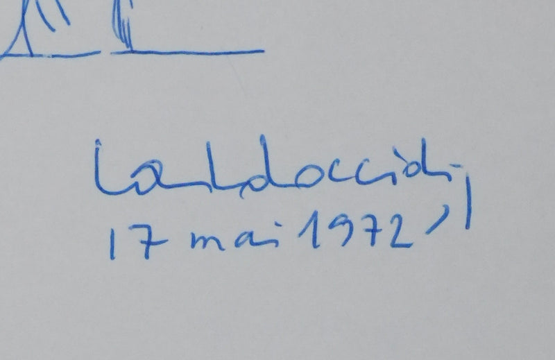 Autographe original de Carlo COCCIOLI (photo de détail 3) - Crédit photo : Galerie Art.Paris