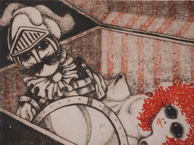 Enrique MARIN MUNOZ : Le coffre à jouets, Gravure originale signée
