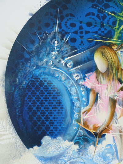 Raymond POULET : Mère et enfant, Lithographie originale signée