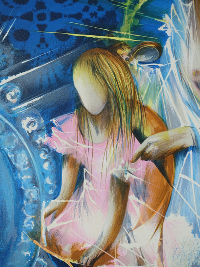 Raymond POULET : Mère et enfant, Lithographie originale signée