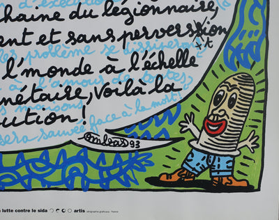 Robert COMBAS : L'amour, Sérigraphie originale (photo de détail 2) - Crédit photo : Galerie Art.Paris