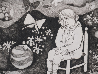 Enrique MARIN MUNOZ : Rêve d'enfant, Gravure originale signée