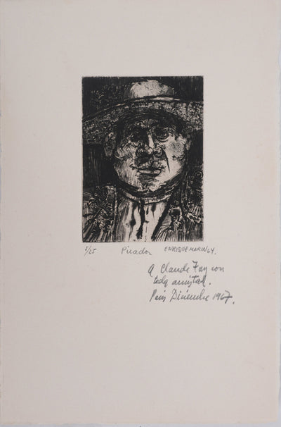 Enrique MARIN MUNOZ  : Le Picador, Gravure originale signée