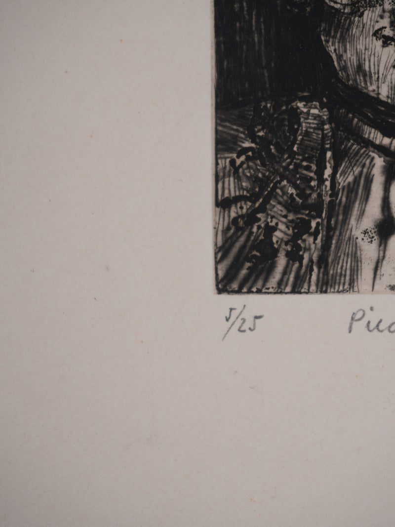 Enrique MARIN MUNOZ  : Le Picador, Gravure originale signée