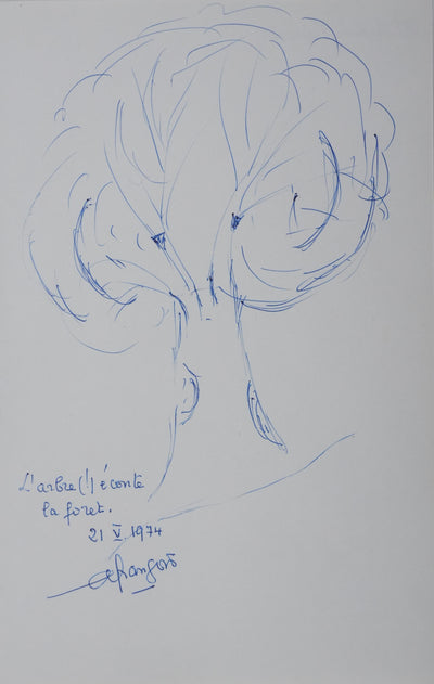 André FRANCOIS : L'arbre de la foret, Dessin original (vue générale) - Crédit photo : Galerie Art.Paris