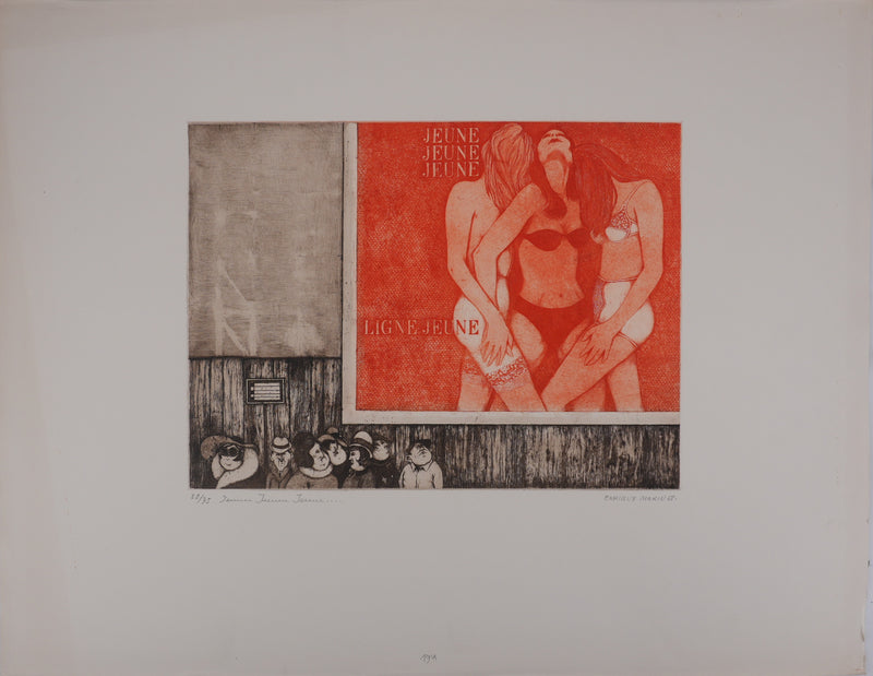 Enrique MARIN MUNOZ : Jeune, Jeune, Jeune..., gravure originale signée