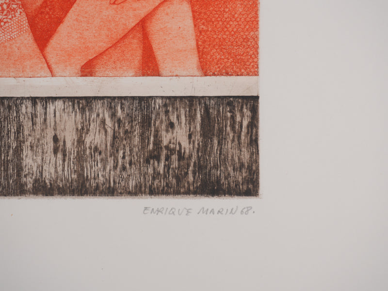 Enrique MARIN MUNOZ : Jeune, Jeune, Jeune..., gravure originale signée