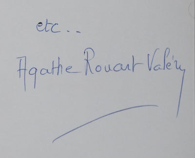 Autographe original de Agathe ROUART-VALERY (photo de détail 2) - Crédit photo : Galerie Art.Paris