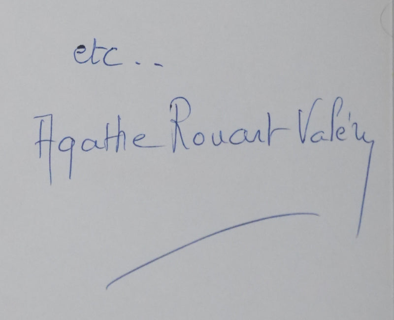 Autographe original de Agathe ROUART-VALERY (photo de détail 2) - Crédit photo : Galerie Art.Paris