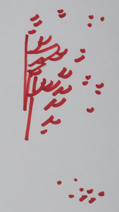 Jean DANNET : L'arbre aux points rouges, Dessin original signé