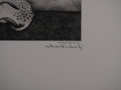 Enrique MARIN MUNOZ : Fantasmes en cage, Gravure originale signée
