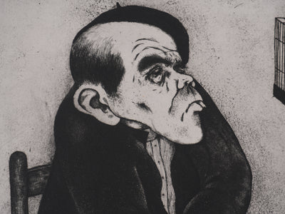 Enrique MARIN MUNOZ : Fantasmes en cage, Gravure originale signée